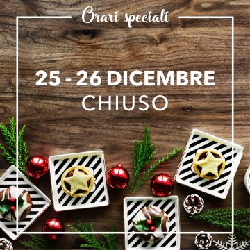 Chiusura speciale di Natale!